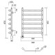 Электрический полотенцесушитель Domoterm Лаура П6 500x600 EL Хром