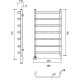 Электрический полотенцесушитель Domoterm Стефано П7 400x700 АБР EL Античная бронза