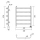 Электрический полотенцесушитель Domoterm Стефано П5 400x500 ER Хром