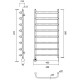 Электрический полотенцесушитель Domoterm Стефано П8 400x800 АБР EL Античная бронза