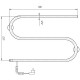 Электрический полотенцесушитель Domoterm S-образный DMT 112 42x70 EK L Хром