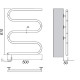 Электрический полотенцесушитель Domoterm E-образный DMT 103-25 50x81 EK L Хром