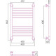 Водяной полотенцесушитель Сунержа Богема+ прямая 600х400 00-0220-6040 Хром
