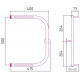 Водяной полотенцесушитель Сунержа Стилье П-образный 500х400 00012-5040 Хром