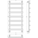 Водяной полотенцесушитель Сунержа Атлант 1200x500 12-0226-1250 Белый