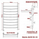 Электрический полотенцесушитель Ника Arc ЛД ВП 120/50 с полкой Хром