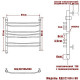 Электрический полотенцесушитель Ника Arc ЛД (Г2) ВП 60/60 левый с полкой Хром