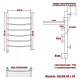 Электрический полотенцесушитель Ника Arc ЛД ВП 80/30 с полкой Хром
