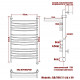 Электрический полотенцесушитель Ника Arc ЛД (Г2) ВП 120/50 с полкой Хром