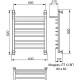 Водяной полотенцесушитель Ника Trapezium ЛТ (Г2) ВП 80/60 с полкой Хром