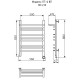 Электрический полотенцесушитель Ника Trapezium ЛТ (Г2) ВП 80/50 с полкой Хром