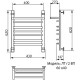 Водяной полотенцесушитель Ника Trapezium ЛТ (Г2) ВП 60/40 с полкой Хром