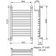 Водяной полотенцесушитель Ника Trapezium ЛТ (Г2) ВП 100/60 с полкой Хром