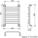 Водяной полотенцесушитель Ника Trapezium ЛТ (Г2) 80/40 Хром