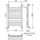 Водяной полотенцесушитель Ника Trapezium ЛТ (Г2) ВП 100/50 с полкой Хром