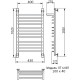 Водяной полотенцесушитель Ника Trapezium ЛТ (Г2) ВП 100/40 с полкой Хром