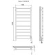 Электрический полотенцесушитель Ника Way-2 100/50 Хром