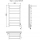 Электрический полотенцесушитель Ника Way-2 80/50 с полкой Хром