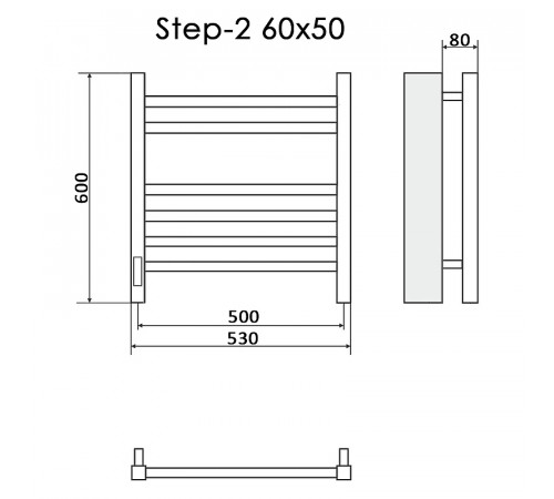 Электрический полотенцесушитель Ника Step-2 60/50 Белый матовый