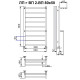 Водяной полотенцесушитель Ника Classic ЛП (Г) ВП 80/50 (2-ВП) с полкой Хром