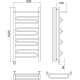 Электрический полотенцесушитель Ника Curve ЛZ ВП 100/50 с полкой Хром