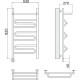 Электрический полотенцесушитель Ника Curve ЛZ ВП 80/50 с полкой Хром