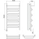 Электрический полотенцесушитель Ника Curve ЛZ ВП 100/60 с полкой Хром