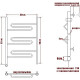 Электрический полотенцесушитель Ника Curve ЛZ 80/50 Хром