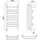 Электрический полотенцесушитель Ника Curve ЛZ ВП 80/40 с полкой Хром