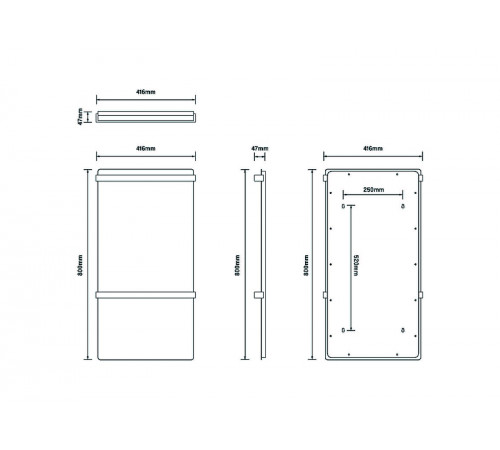 Электрический полотенцесушитель Black&White N-389SW 40x80 389SW Snow White