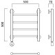 Электрический полотенцесушитель Aquanerzh Прямая 000-10A5050_L Хром