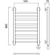 Электрический полотенцесушитель Aquanerzh Прямая 00-12A8050_R Хром