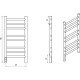 Электрический полотенцесушитель Laris Лаванда ЧКЧ П8 300х700 L 73207624 Черный муар