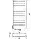 Электрический полотенцесушитель Laris Астор ЧКЧ9 350х700 L 73207864 Черный муар