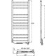 Электрический полотенцесушитель Laris Астор ЧКЧ12 350х900 L 73207664 Черный муар