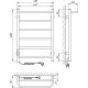 Электрический полотенцесушитель Laris Прайм ЧК П6 400x600 L 75201059 Белый муар