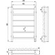 Электрический полотенцесушитель Laris Феличия ЧКЧ6 400х600 L 73207610 Черный муар