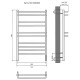 Электрический полотенцесушитель Aquatek Бетта П10 500x900 AQ EL KRC1090CH Хром