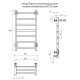 Электрический полотенцесушитель Aringa Порто 80x50 AR03013CH с полкой Хром