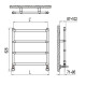 Водяной полотенцесушитель Irsap Bella 550x626 BES053B50IR01NNN01 Хром