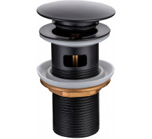 Донный клапан WellWant WWS01110B click-clack Черный матовый