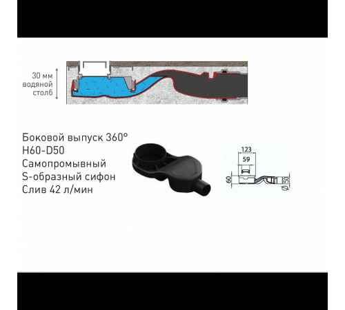 Душевой лоток Berges C1 Norma 900 090140 с решеткой Хром матовый