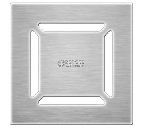 Душевой трап Berges Zentrum Norma 150x150 090463 с решеткой Хром матовый