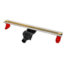 Душевой лоток Berges Super Slim 700 092153 с решеткой Золото глянец