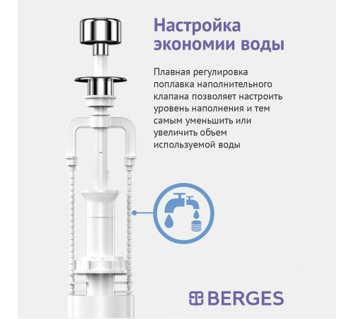 Сливная арматура Berges Eko 02 030202 с боковой подводкой