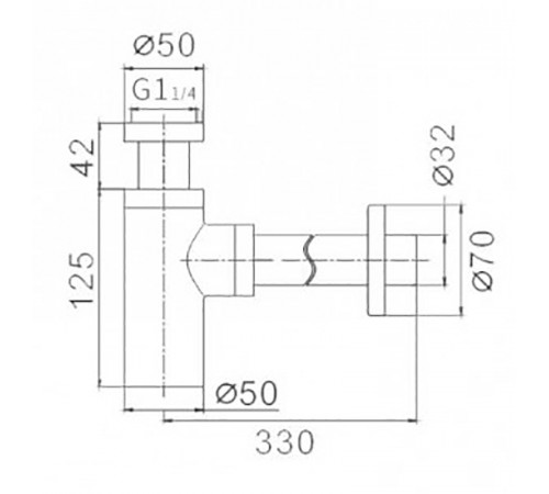 Сифон для раковины Frap F82-7 Черный матовый