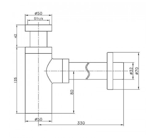 Сифон для раковины Frap F82-4 Бронза