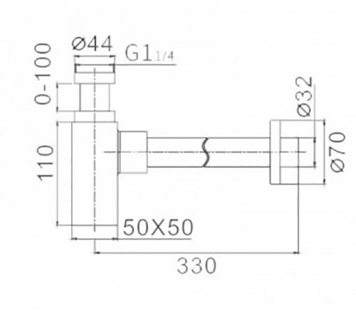 Сифон для раковины Frap F80-2 Хром