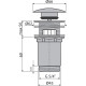 Донный клапан Alcaplast A392-G-B click-clack Золото матовое