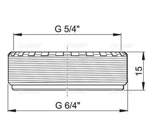 Переходник для сифона Alcaplast S0507-ND G  6/4×5/4